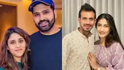 Ritika Sajdeh, Rohit Sharma, Dhanashree Verma and Yuzvendra Chahal